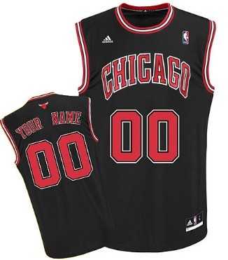 Men & Youth Customized Chicago Bulls Black Jersey